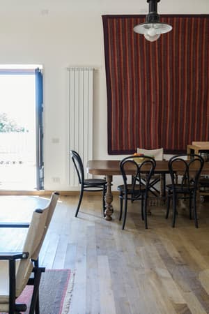 Dining table and door to terrace