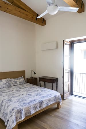 Badroom and double sized bed